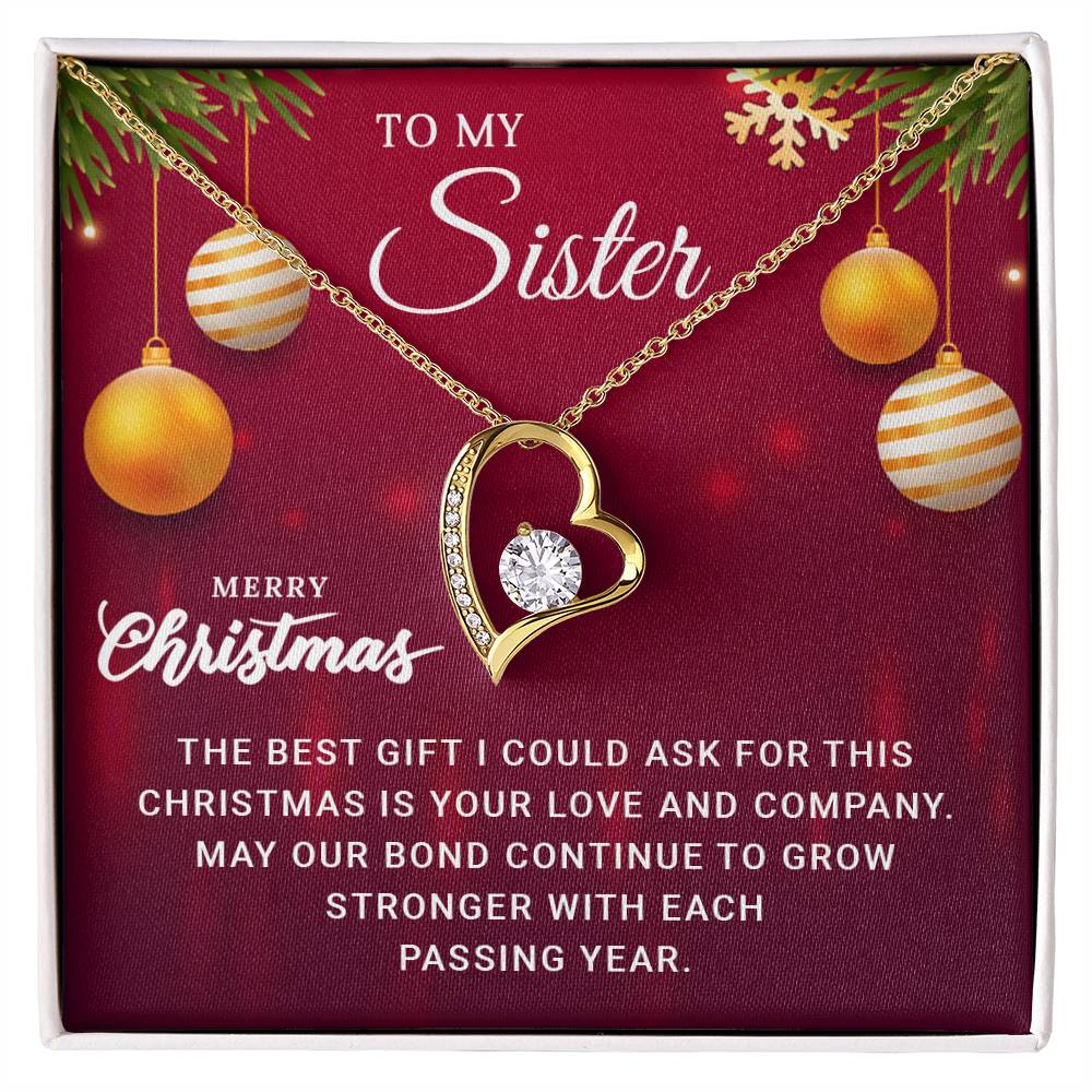 Sister - Best - Christmas Gift - Forever Love Necklace