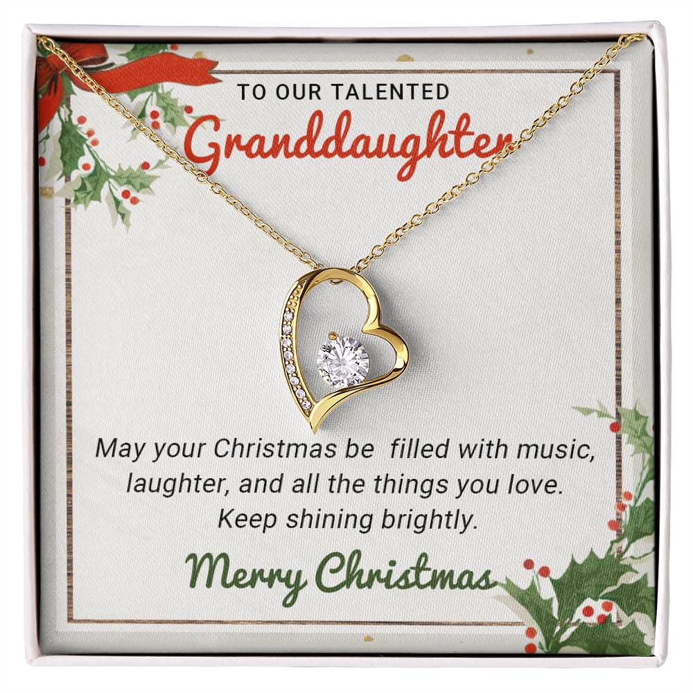 Granddaughter - Brightly - Christmas Gift - Forever Love Necklace