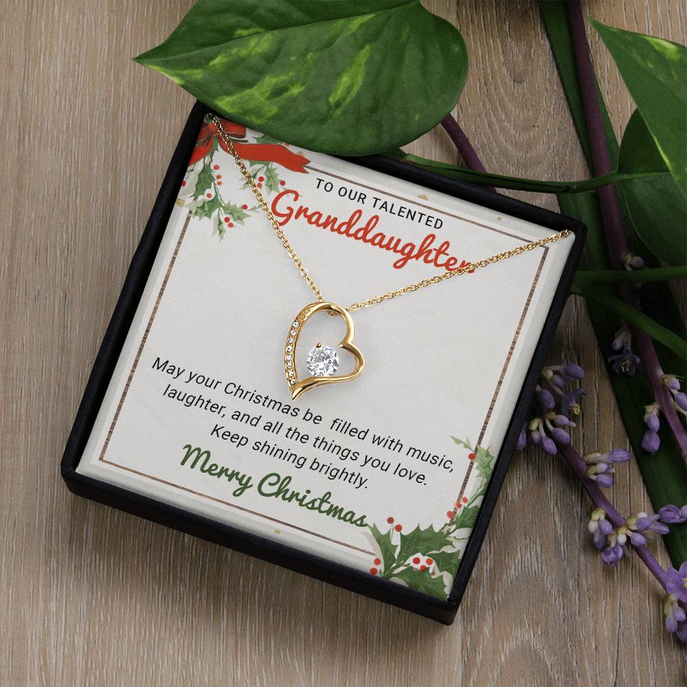 Granddaughter - Brightly - Christmas Gift - Forever Love Necklace